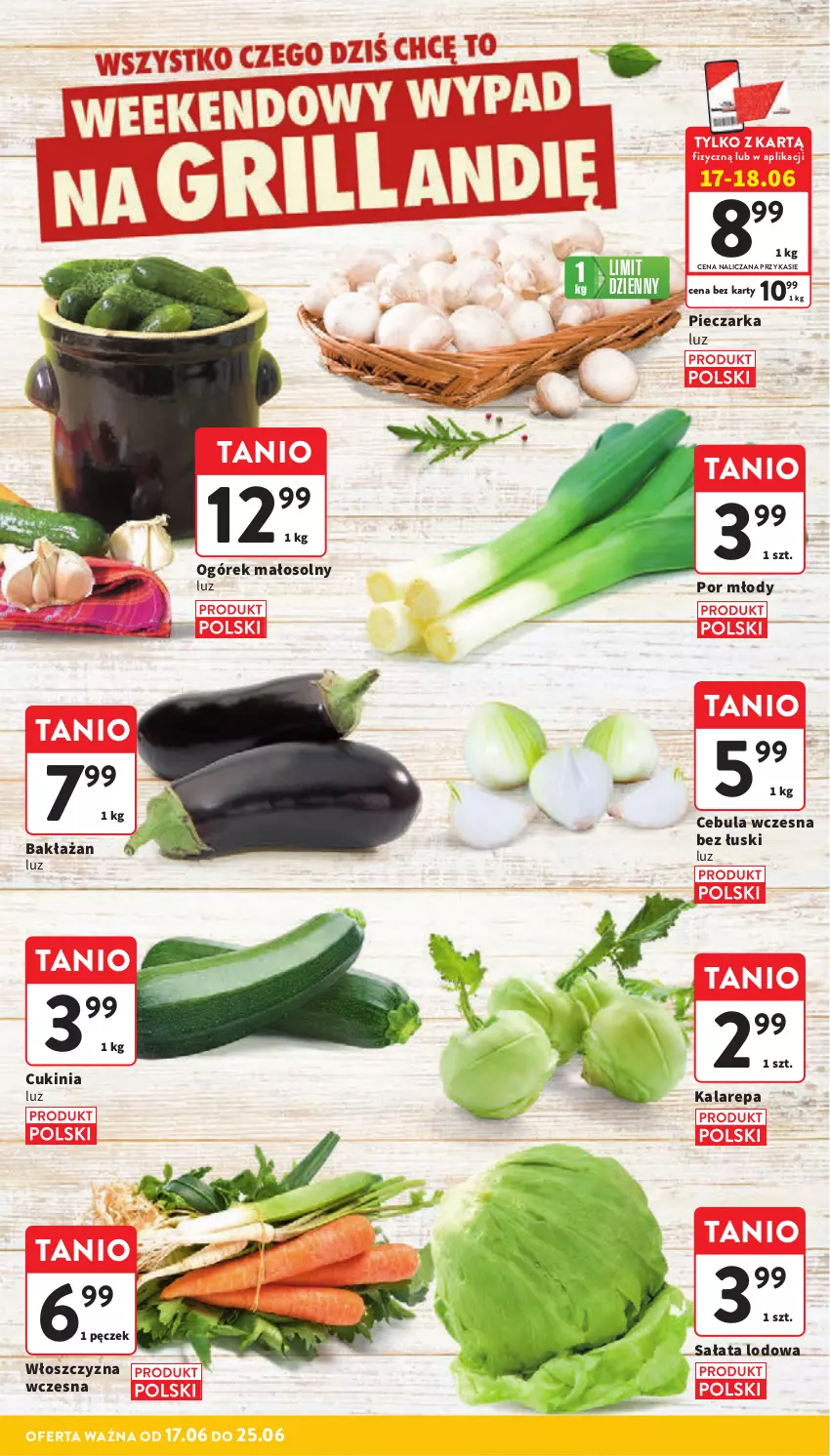 Gazetka promocyjna Intermarche - Gazetka Intermarche - ważna 17.06 do 25.06.2025 - strona 12 - produkty: Cebula, Ogórek, Piec, Pieczarka, Por, Sałat, Sałata lodowa