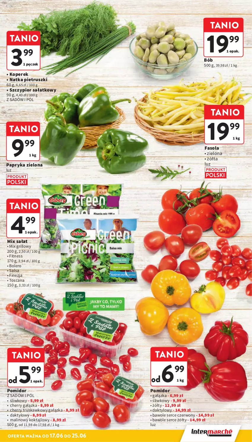 Gazetka promocyjna Intermarche - Gazetka Intermarche - ważna 17.06 do 25.06.2025 - strona 13 - produkty: Fa, Fasola, Grill, Natka pietruszki, Papryka, Sałat, Salsa, Ser