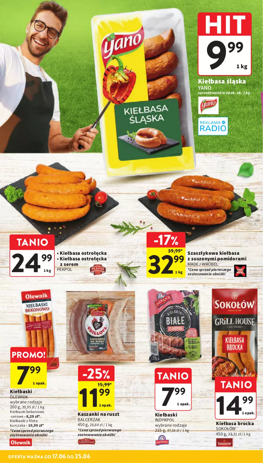 Gazetka promocyjna Intermarche - Gazetka Intermarche - ważna 17.06 do 25.06.2025 - strona 16 - produkty: Beko, Kasza, Kiełbasa, Kiełbasa śląska, Kurczak, Madej Wróbel, Olewnik, Pekpol, Ser, Sok, Sokołów