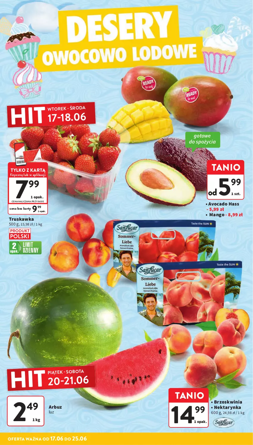 Gazetka promocyjna Intermarche - Gazetka Intermarche - ważna 17.06 do 25.06.2025 - strona 32 - produkty: Arbuz, Avocado, Mango, Nektar, Nektarynka