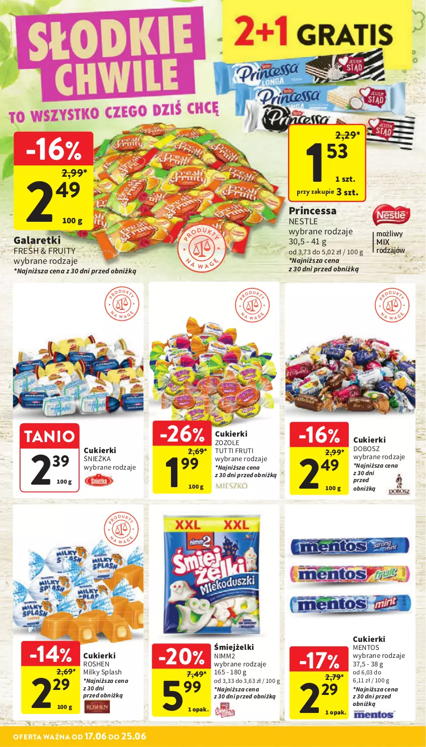 Gazetka promocyjna Intermarche - Gazetka Intermarche - ważna 17.06 do 25.06.2025 - strona 36 - produkty: Cukier, Cukierki, Gala, Galaretki, Mentos, Nimm2, Princessa