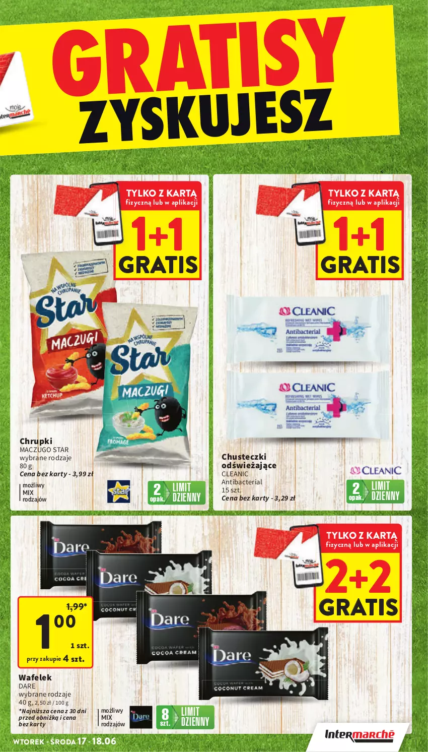 Gazetka promocyjna Intermarche - Gazetka Intermarche - ważna 17.06 do 25.06.2025 - strona 5 - produkty: Chrupki, Chusteczki, Cleanic, Gra, Wafelek