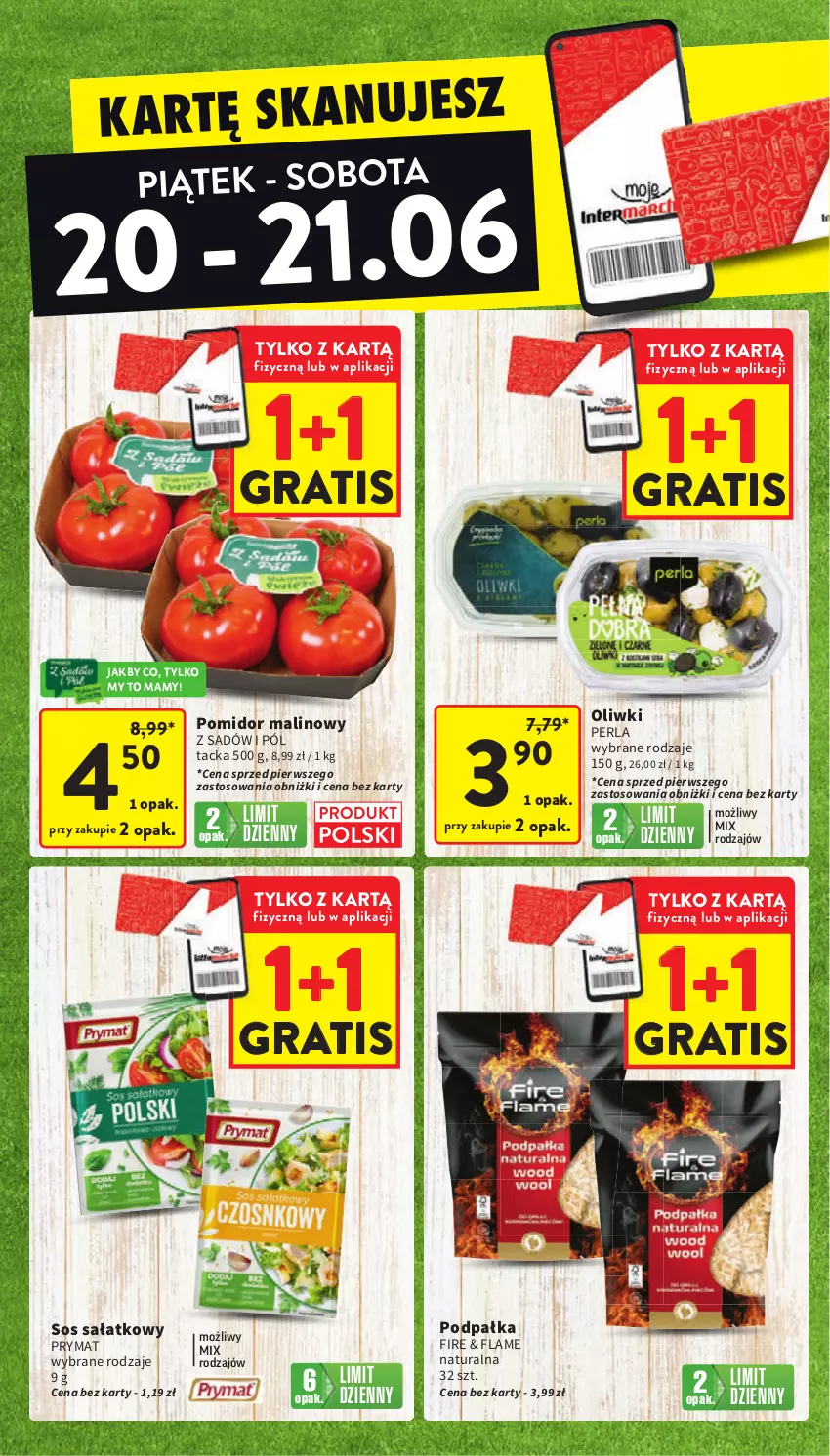 Gazetka promocyjna Intermarche - Gazetka Intermarche - ważna 17.06 do 25.06.2025 - strona 6 - produkty: Gra, Oliwki, Pomidor malinowy, Prymat, Sałat, Sos