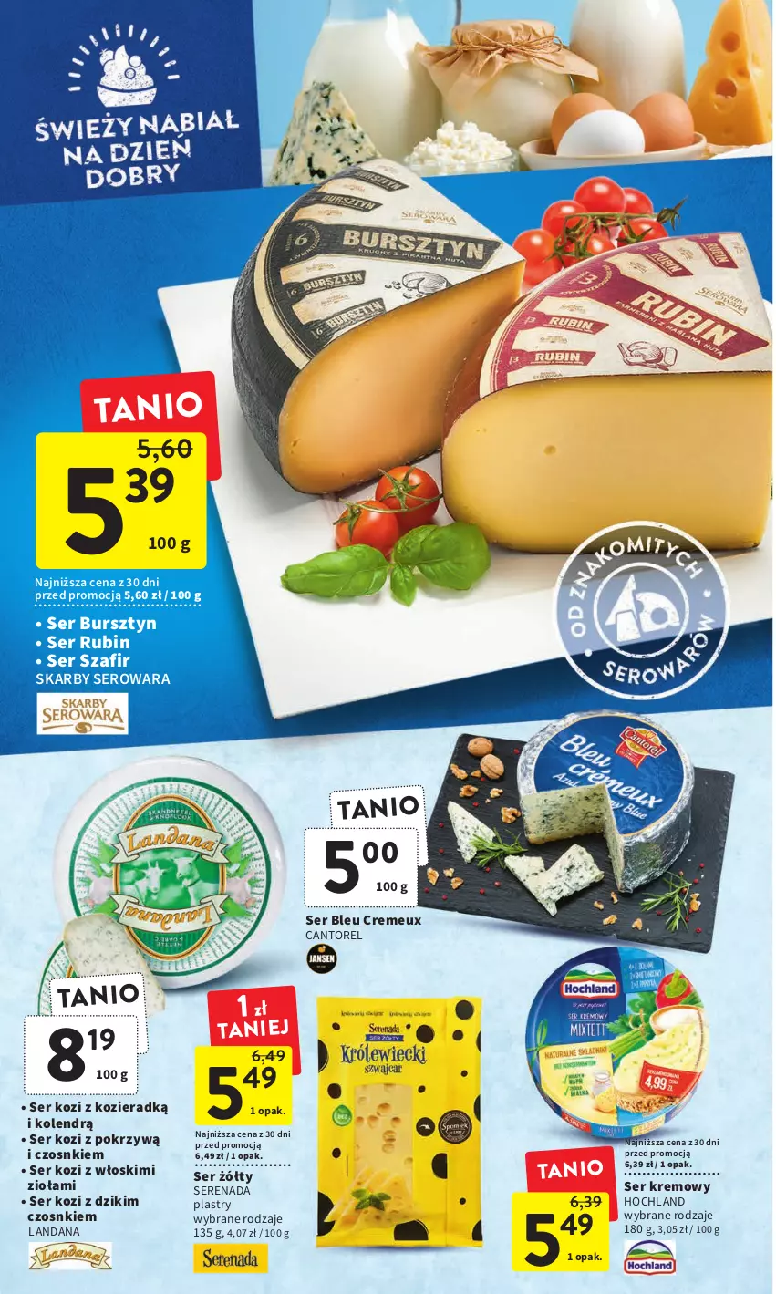 Gazetka promocyjna Intermarche - Gazetka Intermarche - ważna 19.01 do 25.01.2023 - strona 22 - produkty: Bursztyn, Hochland, Rubin, Ser, Ser kozi