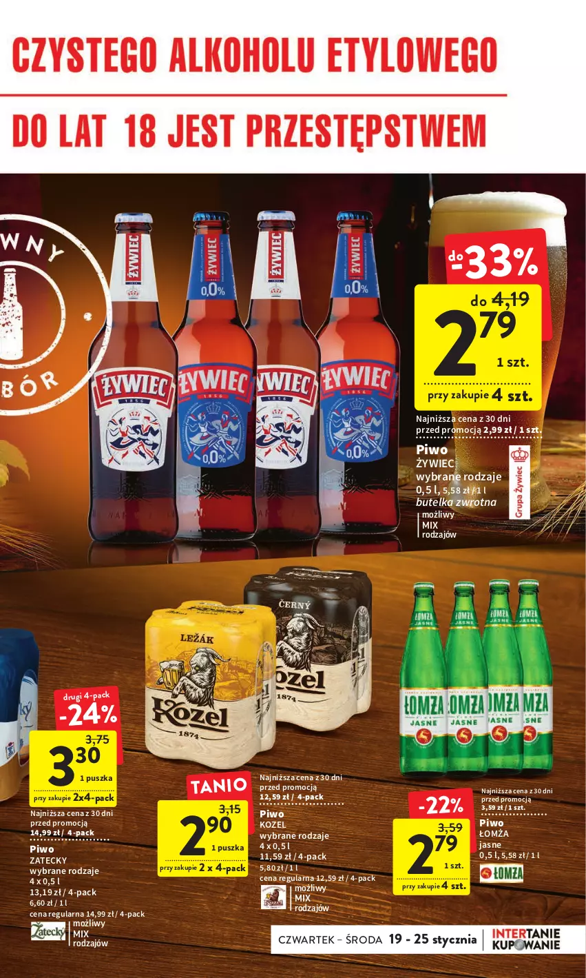 Gazetka promocyjna Intermarche - Gazetka Intermarche - ważna 19.01 do 25.01.2023 - strona 35 - produkty: Kozel, Piwo