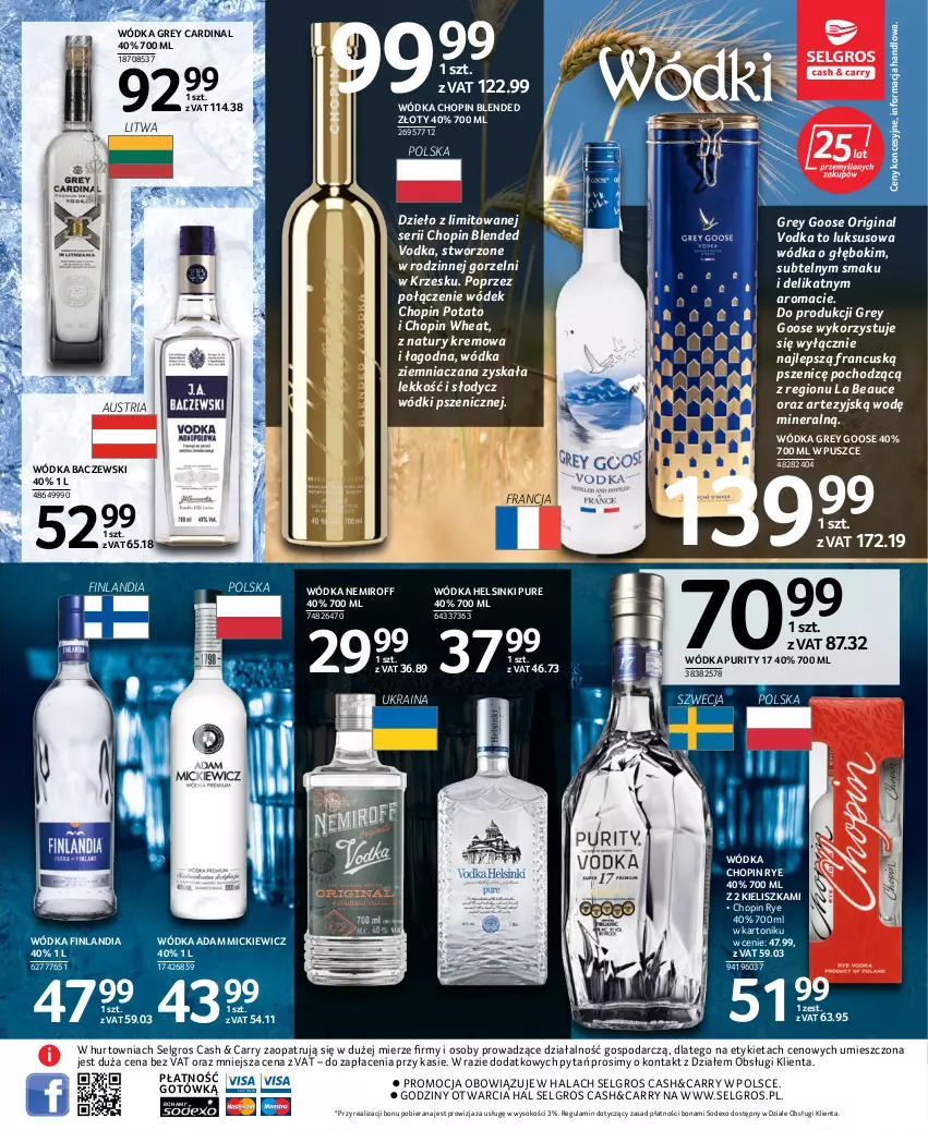 Gazetka promocyjna Selgros - Katalog Alkohole Mocne - ważna 25.08 do 07.09.2022 - strona 15 - produkty: Finlandia, Gin, LG, Pur, Ser, Sok, Tonik, Wódka