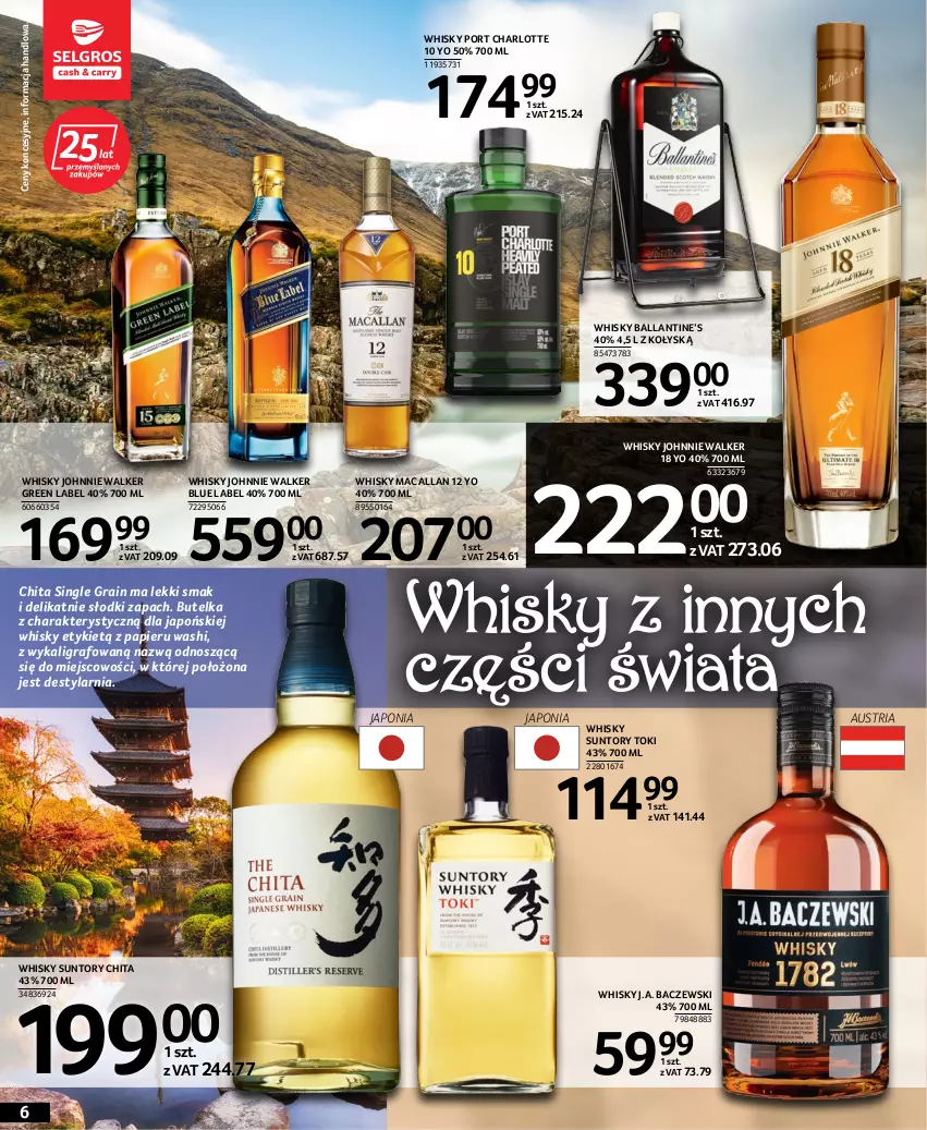 Gazetka promocyjna Selgros - Katalog Alkohole Mocne - ważna 25.08 do 07.09.2022 - strona 6 - produkty: Gra, Johnnie Walker, Papier, Por, Whisky