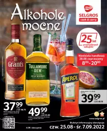 Gazetka promocyjna Selgros - Katalog Alkohole Mocne - Gazetka - ważna od 07.09 do 07.09.2022 - strona 1 - produkty: Gra, Whiskey, Whisky, Tullamore Dew, Likier, Aperol, LG