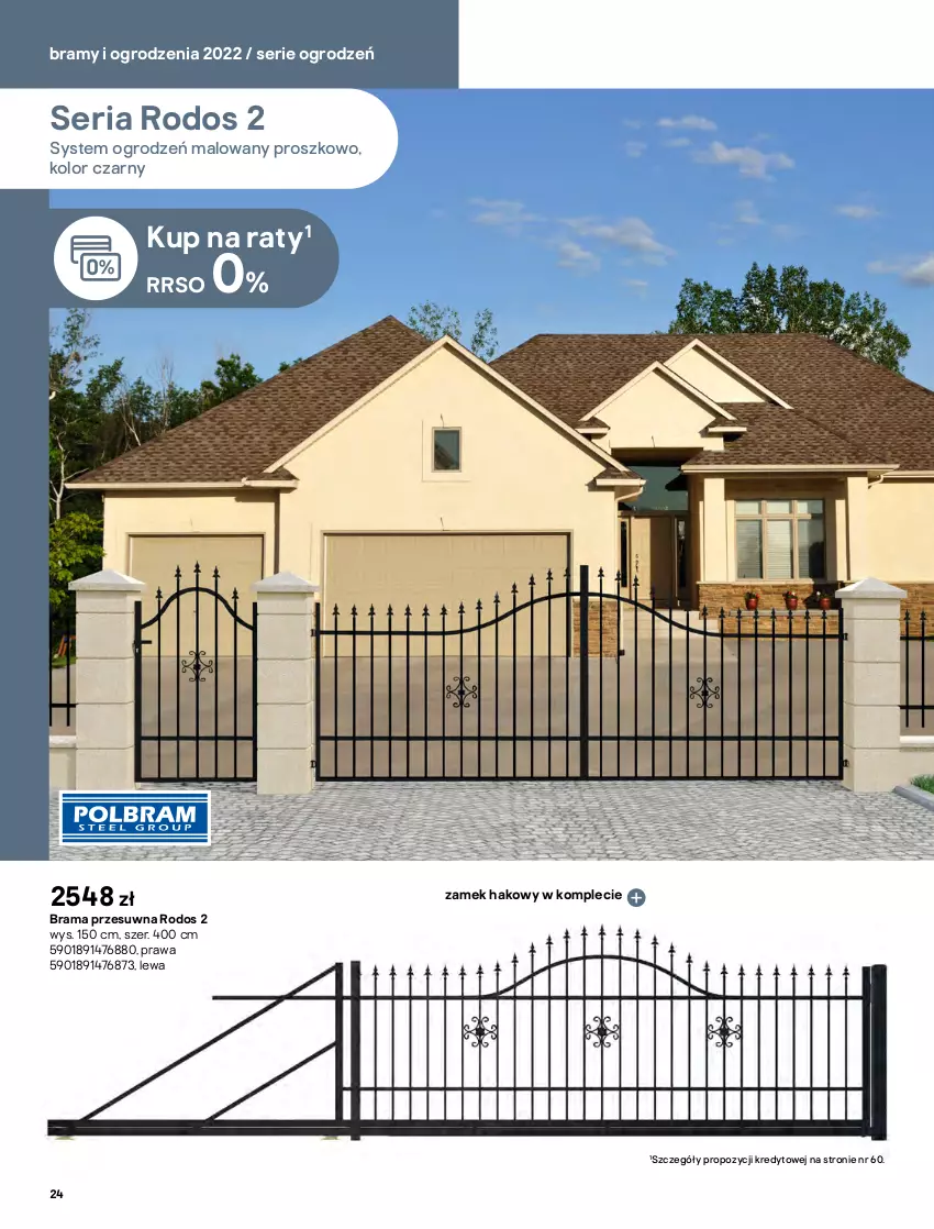 Gazetka promocyjna Castorama - Przewodnik Bramy i ogrodzenia 2022 - ważna 01.03 do 30.09.2022 - strona 24 - produkty: Cynk, Klamka, Rama, Ser, Słupek