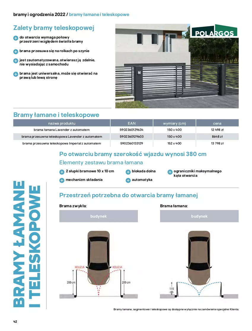 Gazetka promocyjna Castorama - Przewodnik Bramy i ogrodzenia 2022 - ważna 01.03 do 30.09.2022 - strona 42 - produkty: Gra, Rama, Ser, Teleskop, Wagi
