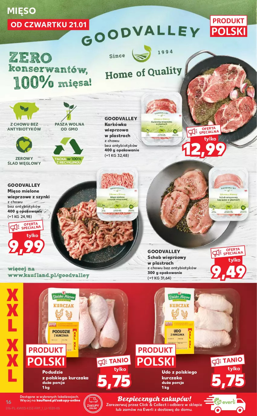 Gazetka promocyjna Kaufland - Promocje tygodnia - ważna 21.01 do 27.01.2021 - strona 16 - produkty: Karkówka wieprzowa, Kurczak, Mięso, Mięso mielone, Piec, Por, Schab wieprzowy, Ser