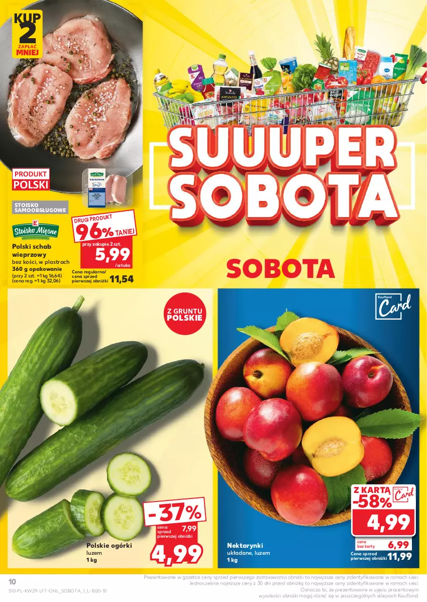 Gazetka promocyjna Kaufland - Gazetka tygodnia - ważna 18.07 do 24.07.2024 - strona 10 - produkty: Grunt, Nektar, Rama, Schab wieprzowy, Sok