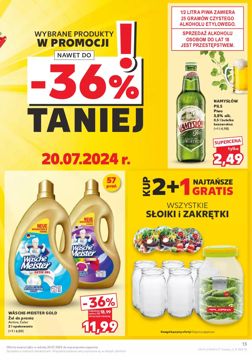 Gazetka promocyjna Kaufland - Gazetka tygodnia - ważna 18.07 do 24.07.2024 - strona 13 - produkty: Gra, Namysłów, Piwa, Piwo, Waga