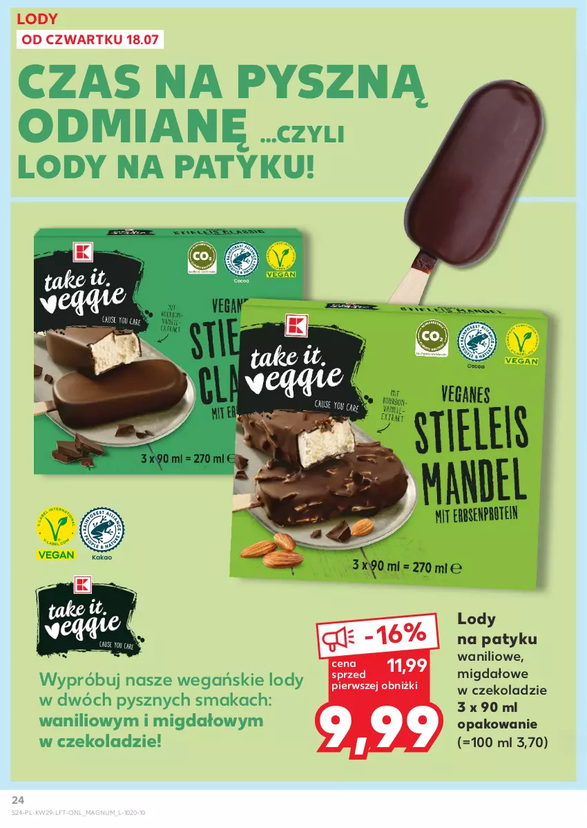 Gazetka promocyjna Kaufland - Gazetka tygodnia - ważna 18.07 do 24.07.2024 - strona 24 - produkty: Lody