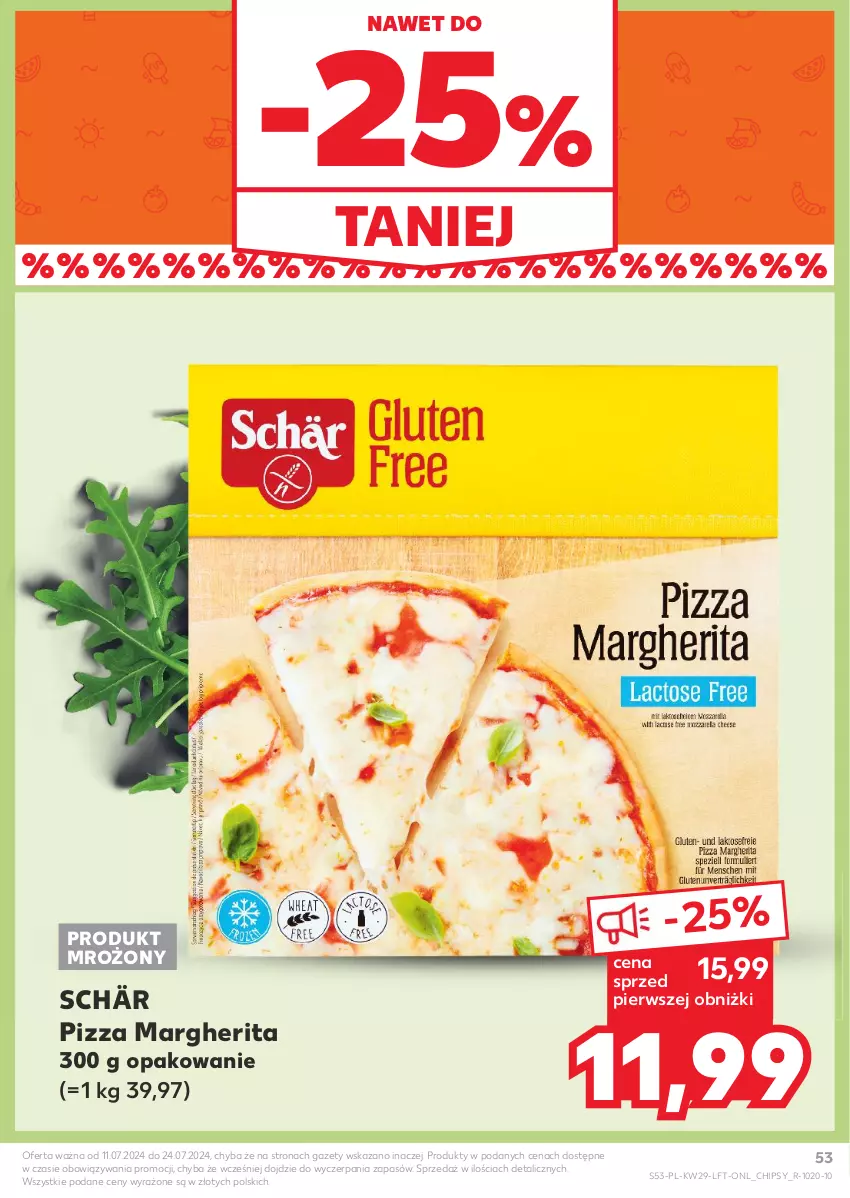 Gazetka promocyjna Kaufland - Gazetka tygodnia - ważna 18.07 do 24.07.2024 - strona 53 - produkty: Chipsy, Pizza, Pizza margherita