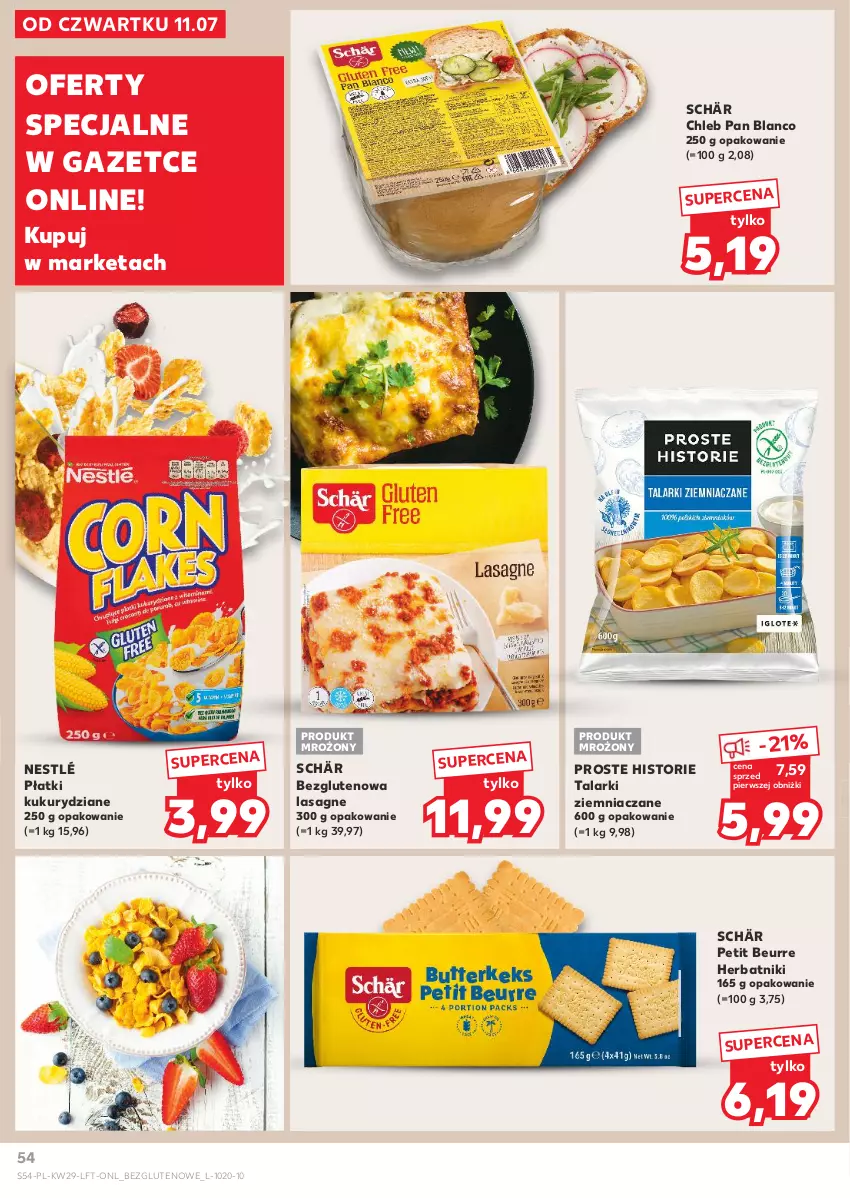 Gazetka promocyjna Kaufland - Gazetka tygodnia - ważna 18.07 do 24.07.2024 - strona 54 - produkty: Chleb, Herbatniki, Lasagne, Nestlé