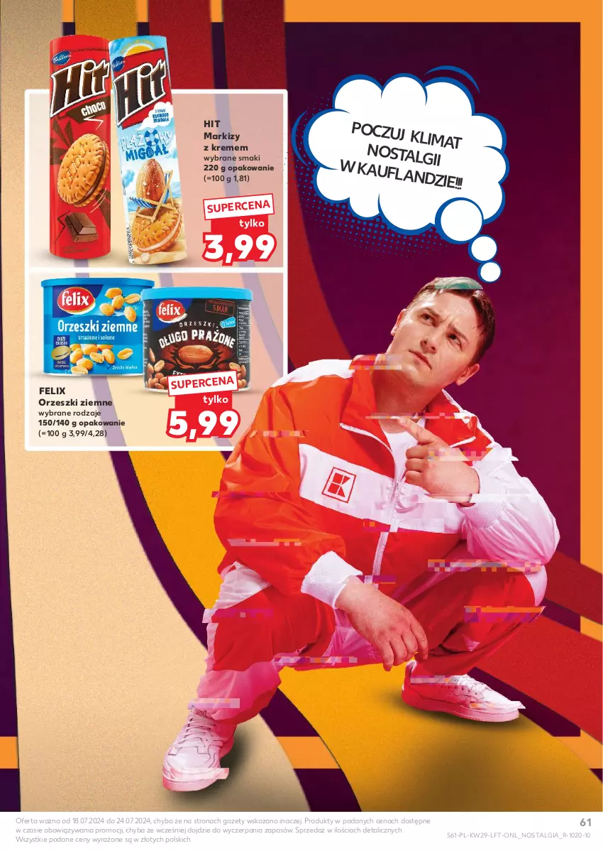 Gazetka promocyjna Kaufland - Gazetka tygodnia - ważna 18.07 do 24.07.2024 - strona 61 - produkty: Felix, LG, Orzeszki, Orzeszki ziemne