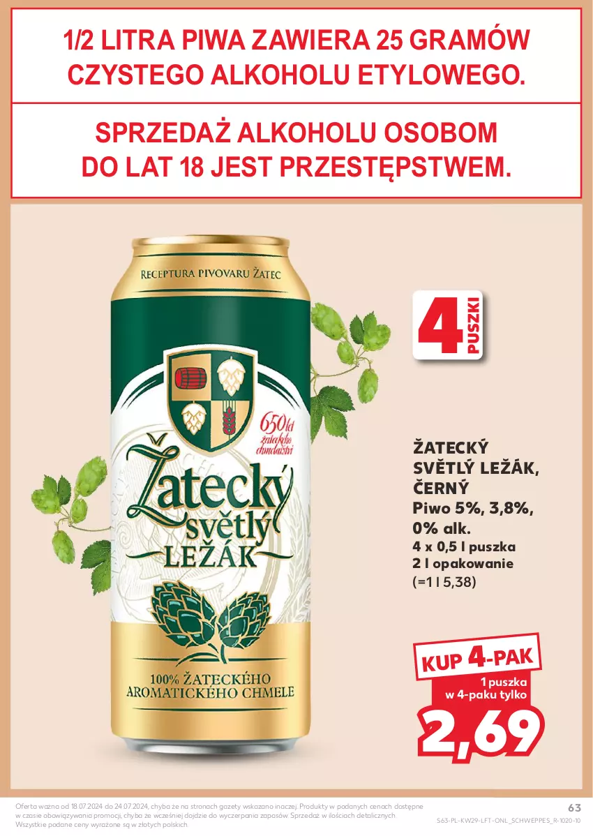 Gazetka promocyjna Kaufland - Gazetka tygodnia - ważna 18.07 do 24.07.2024 - strona 63 - produkty: Gra, Piwa, Piwo, Schweppes