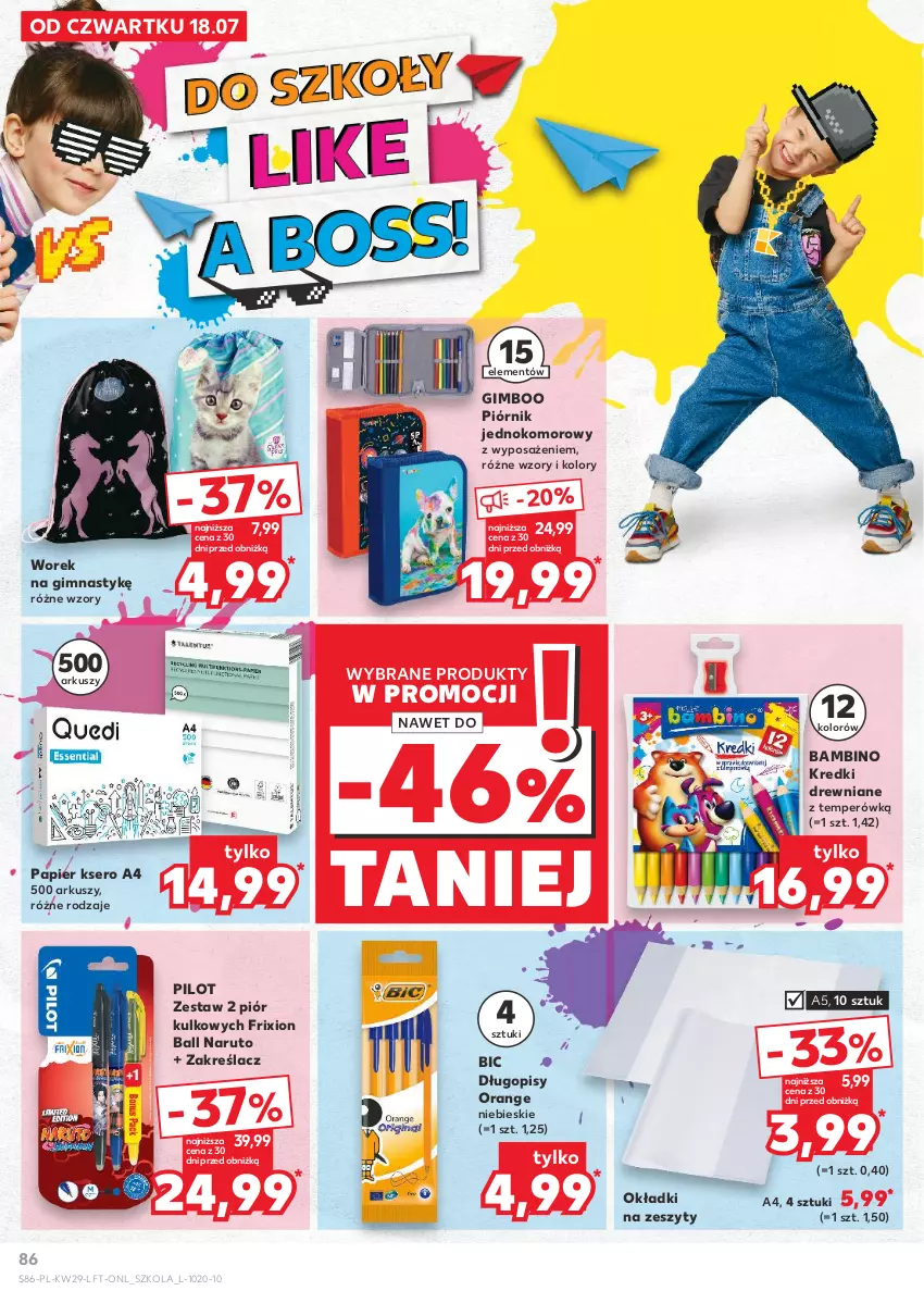 Gazetka promocyjna Kaufland - Gazetka tygodnia - ważna 18.07 do 24.07.2024 - strona 86 - produkty: BIC, Długopis, Papier, Piórnik, Ser