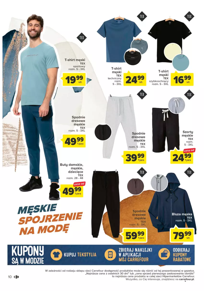 Gazetka promocyjna Carrefour - Gazetka Sztuka jest na Tobie - ważna 11.04 do 22.04.2023 - strona 10 - produkty: Bluza, Buty, Dres, Dzieci, Klej, Por, Spodnie, Spodnie dresowe, Sport, T-shirt