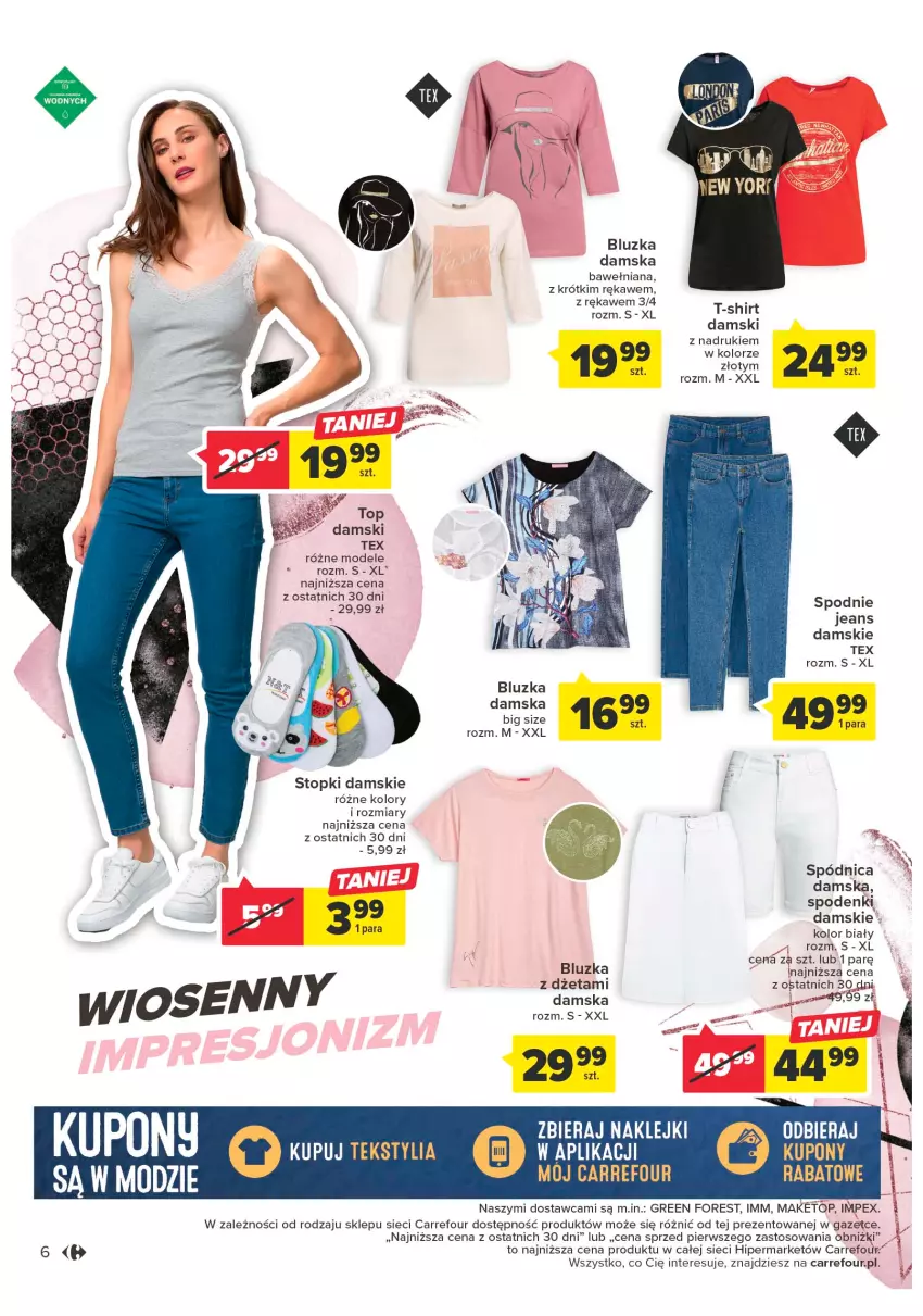 Gazetka promocyjna Carrefour - Gazetka Sztuka jest na Tobie - ważna 11.04 do 22.04.2023 - strona 6 - produkty: Spódnica, Spodnie, T-shirt, Top