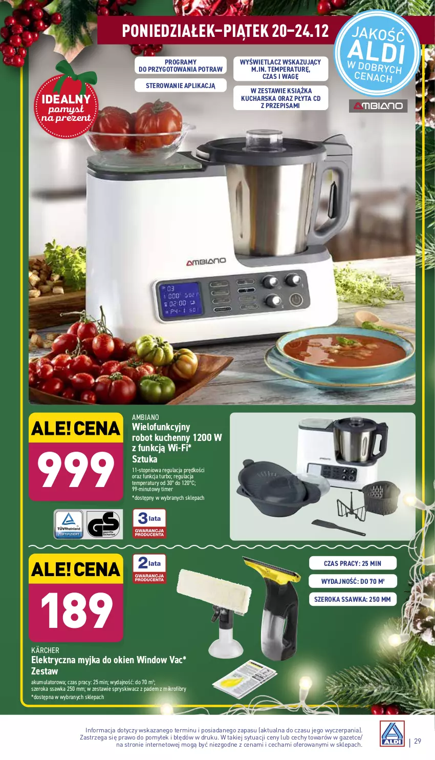 Gazetka promocyjna Aldi - Pełny katalog - ważna 20.12 do 24.12.2021 - strona 29 - produkty: Akumulator, Gra, Kärcher, Książka, Myjka do okien, Płyta, Robot, Top