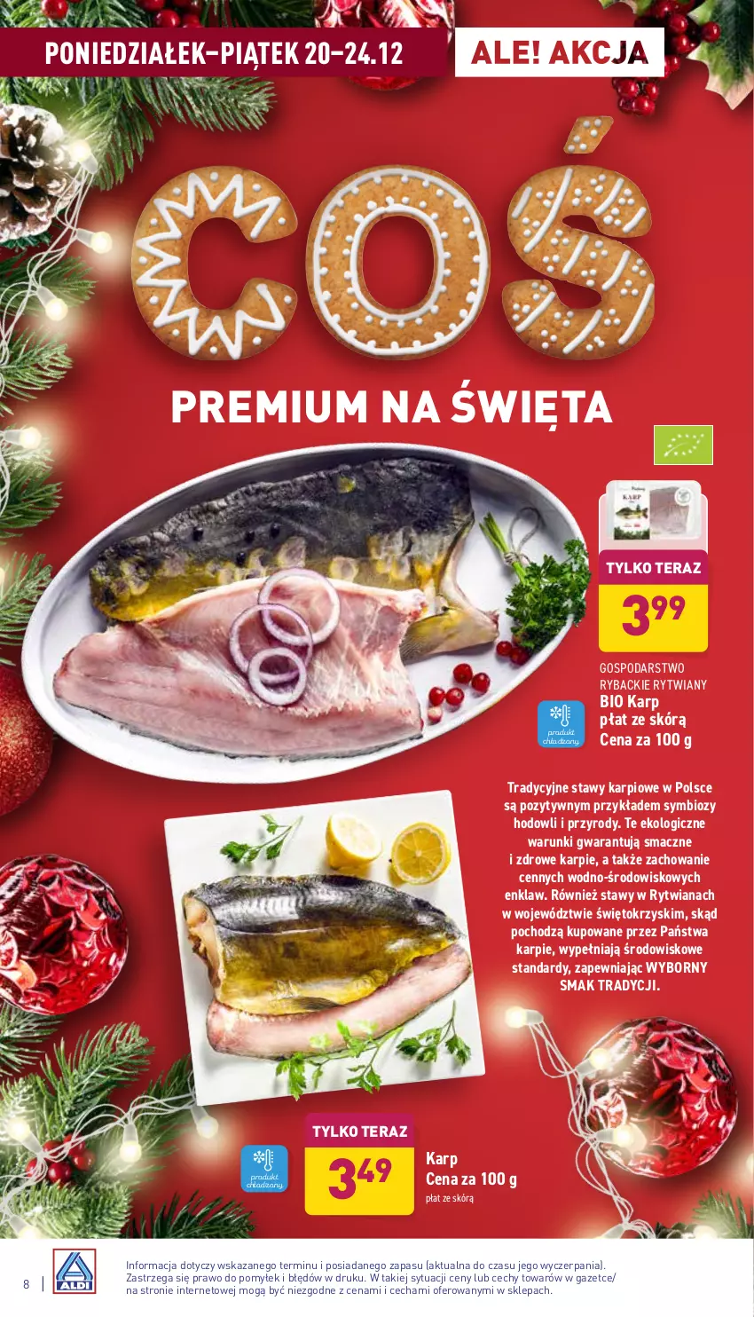 Gazetka promocyjna Aldi - Pełny katalog - ważna 20.12 do 24.12.2021 - strona 8 - produkty: Karp, Ryba, Tera