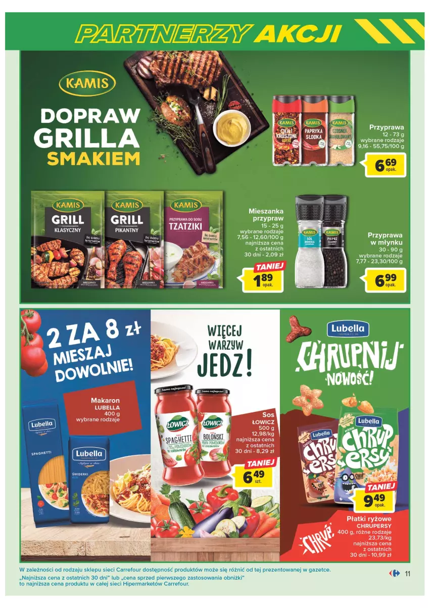 Gazetka promocyjna Carrefour - Gazetka Marki znane i lubiane - ważna 09.05 do 27.05.2023 - strona 11 - produkty: Bell, Bella, Grill, LG, Lubella, Makaron, Papryka, Płatki ryżowe, Ryż