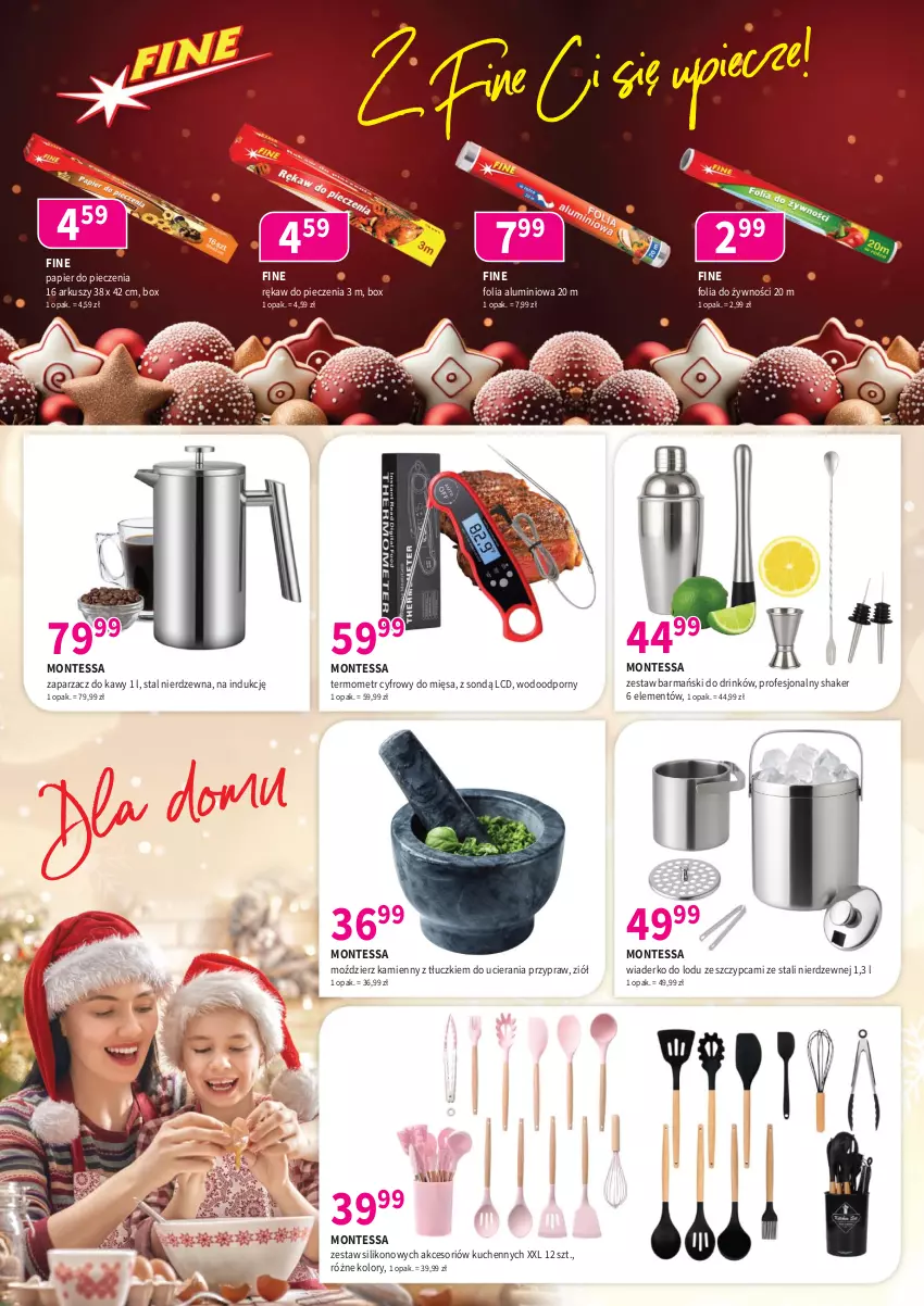 Gazetka promocyjna Drogerie Polskie - Gazetka - ważna 05.12 do 31.12.2025 - strona 12 - produkty: Folia aluminiowa, Monte, Papier, Papier do pieczenia, Piec, Por, Rękaw do pieczenia, Termometr, Zaparzacz, Zaparzacz do kawy