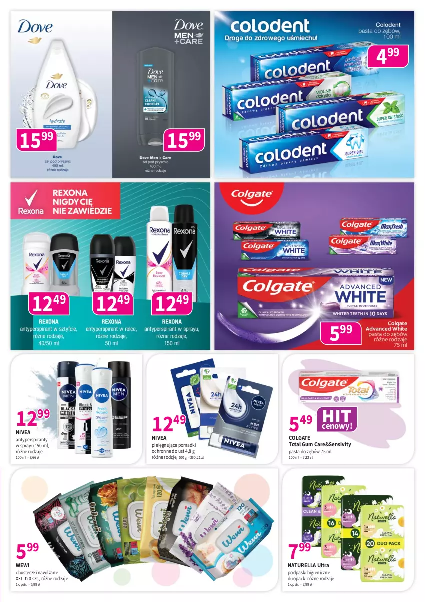 Gazetka promocyjna Drogerie Polskie - Gazetka - ważna 05.12 do 31.12.2025 - strona 9 - produkty: Antyperspirant, Chusteczki, Colgate, Colgate Total, LG, Naturell, Naturella, Nivea, Pasta do zębów, Podpaski