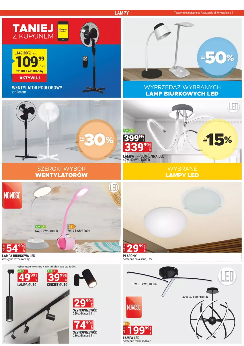 Gazetka promocyjna Merkury Market - ważna 01.08 do 31.08.2022 - strona 28 - produkty: Biurko, Lampa, Lampa biurkowa, Lampa LED, Plafon, Przewód, Ser