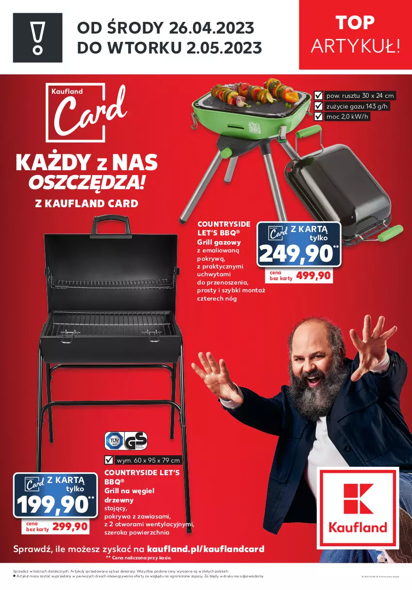 Gazetka promocyjna Kaufland - ZAPOWIEDŹ NASTĘPNEJ OFERTY - ważna 20.04 do 25.04.2023 - strona 1 - produkty: Gra, Grill, Grill gazowy, Pokrywa, Top, Węgiel drzewny