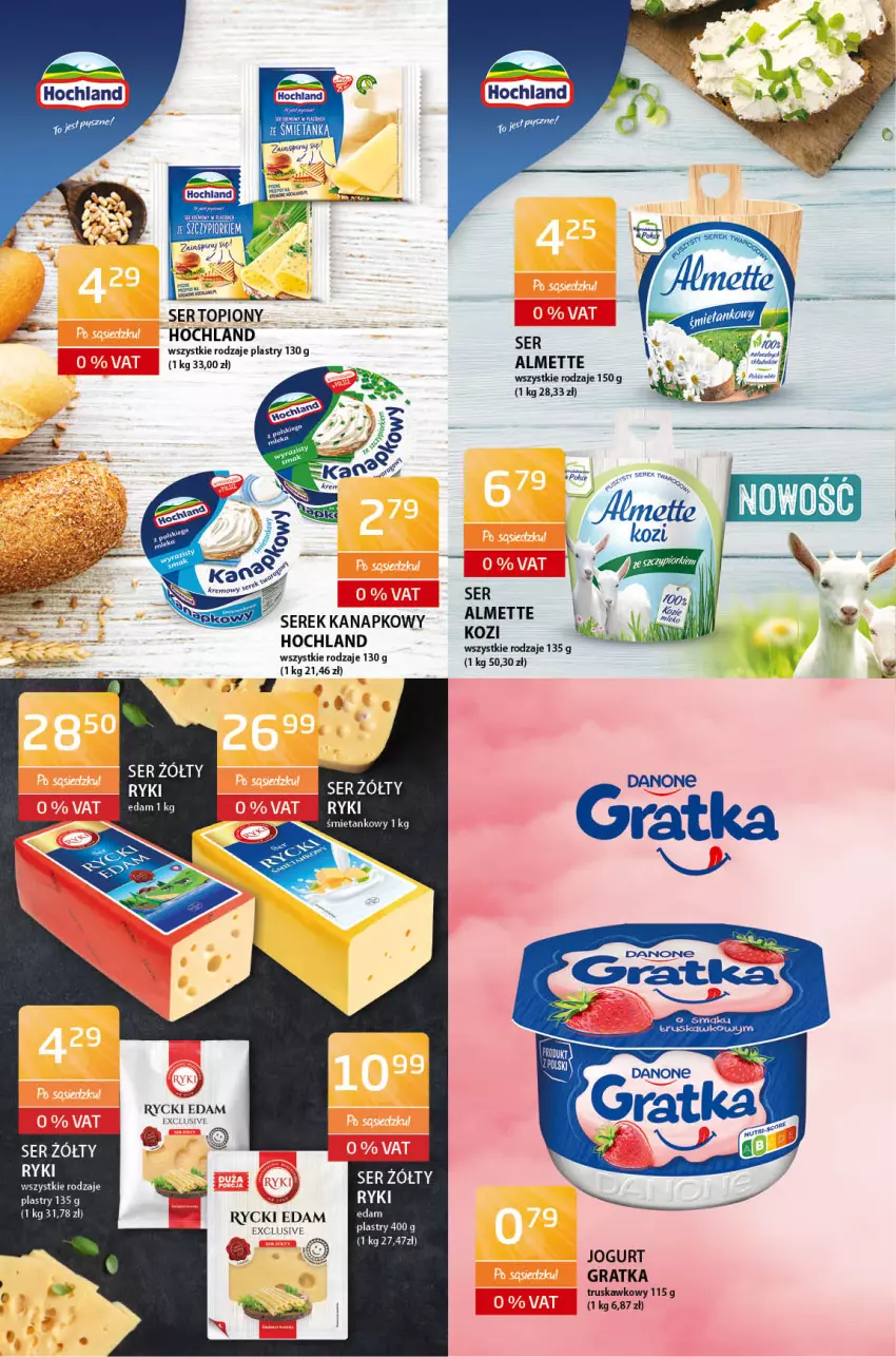 Gazetka promocyjna ABC - Gazetka - ważna 26.03 do 08.04.2022 - strona 2 - produkty: Almette, Edam, Fa, Gra, Hochland, Jogurt, Rubin, Rycki Edam, Ser, Sok, Top
