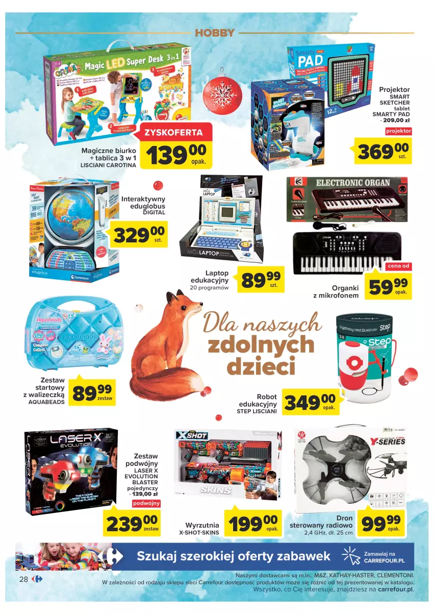 Gazetka promocyjna Carrefour - Gazetka Zabawki część 2 - ważna 29.11 do 24.12.2022 - strona 28 - produkty: Aquabeads, Biurko, Dzieci, Gra, Mikrofon, Robot, Ser, Tablet, Tera, Top, Wyrzutnia