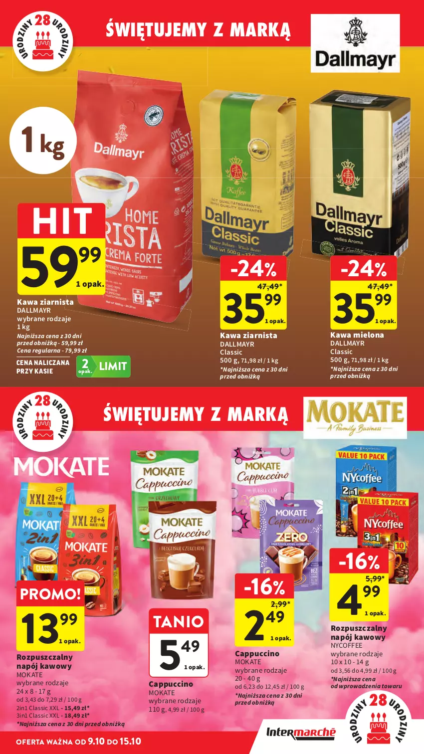 Gazetka promocyjna Intermarche - Gazetka Intermarche - ważna 09.10 do 15.10.2025 - strona 15 - produkty: Cappuccino, Dallmayr, Kawa, Kawa mielona, Kawa ziarnista, Napój