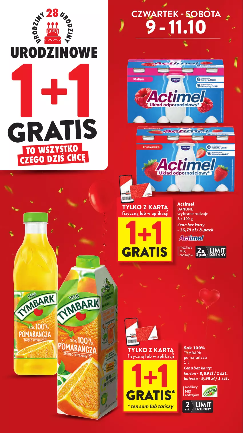 Gazetka promocyjna Intermarche - Gazetka Intermarche - ważna 09.10 do 15.10.2025 - strona 2 - produkty: Actimel, Danone, Gra, Sok, Tymbark