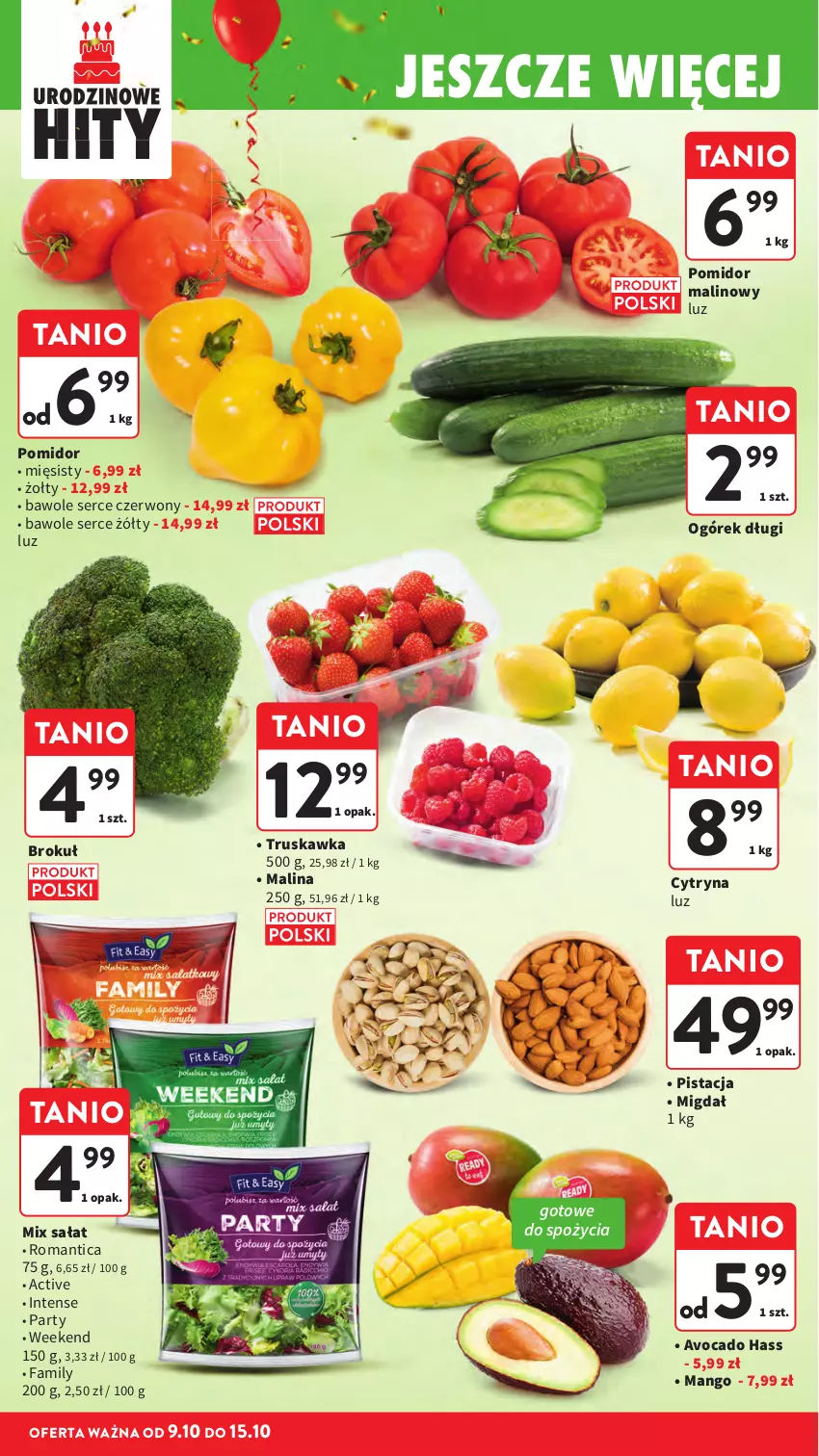 Gazetka promocyjna Intermarche - Gazetka Intermarche - ważna 09.10 do 15.10.2025 - strona 22 - produkty: Avocado, Fa, Mango, Ogórek, Pomidor malinowy, Sałat, Ser