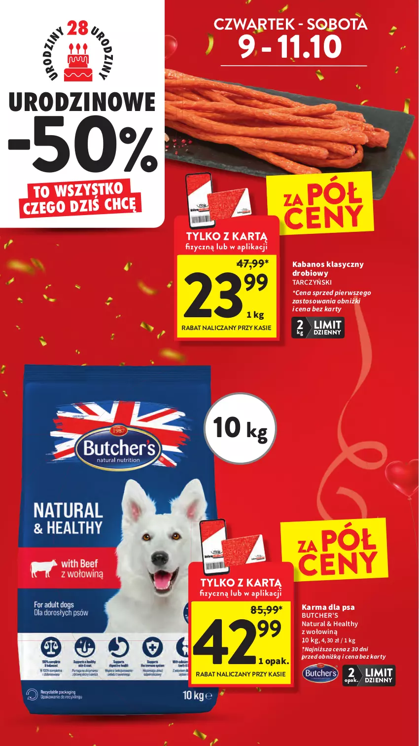 Gazetka promocyjna Intermarche - Gazetka Intermarche - ważna 09.10 do 15.10.2025 - strona 4 - produkty: Butcher's, Kabanos, Tarczyński