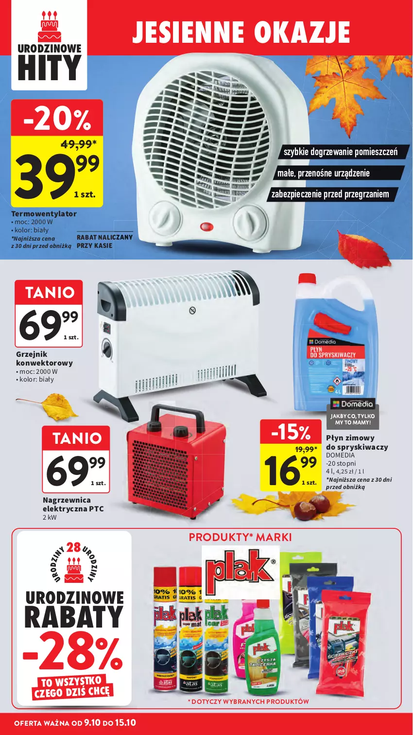 Gazetka promocyjna Intermarche - Gazetka Intermarche - ważna 09.10 do 15.10.2025 - strona 44 - produkty: Grzejnik, Grzejnik konwektorowy, Nagrzewnica elektryczna, Ogrzewanie, Piec, Płyn zimowy, Termowentylator, Top