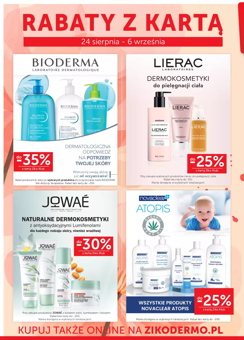 Gazetka promocyjna Ziko - Gazetka Ziko Dermo - ważna 24.08 do 06.09.2023 - strona 12 - produkty: Bioderma, Lierac