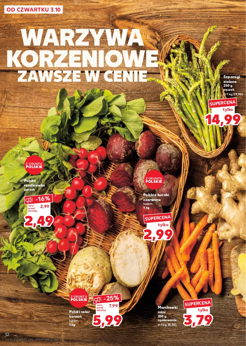 Gazetka promocyjna Kaufland - Gazetka tygodnia - ważna 03.10 do 09.10.2024 - strona 12 - produkty: Buraki, Grunt, Rzodkiewka, Seler korzeń, Warzywa