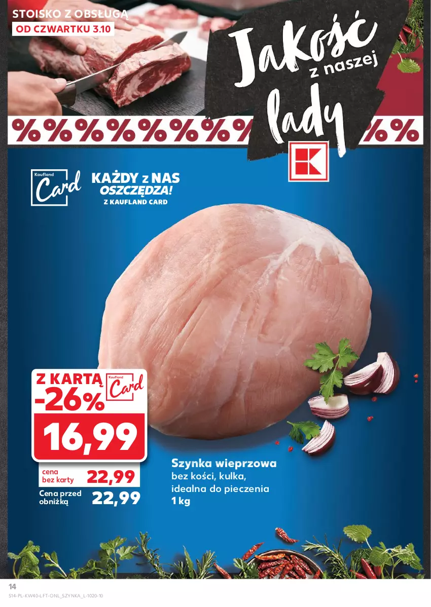 Gazetka promocyjna Kaufland - Gazetka tygodnia - ważna 03.10 do 09.10.2024 - strona 14 - produkty: Piec, Szynka, Szynka wieprzowa