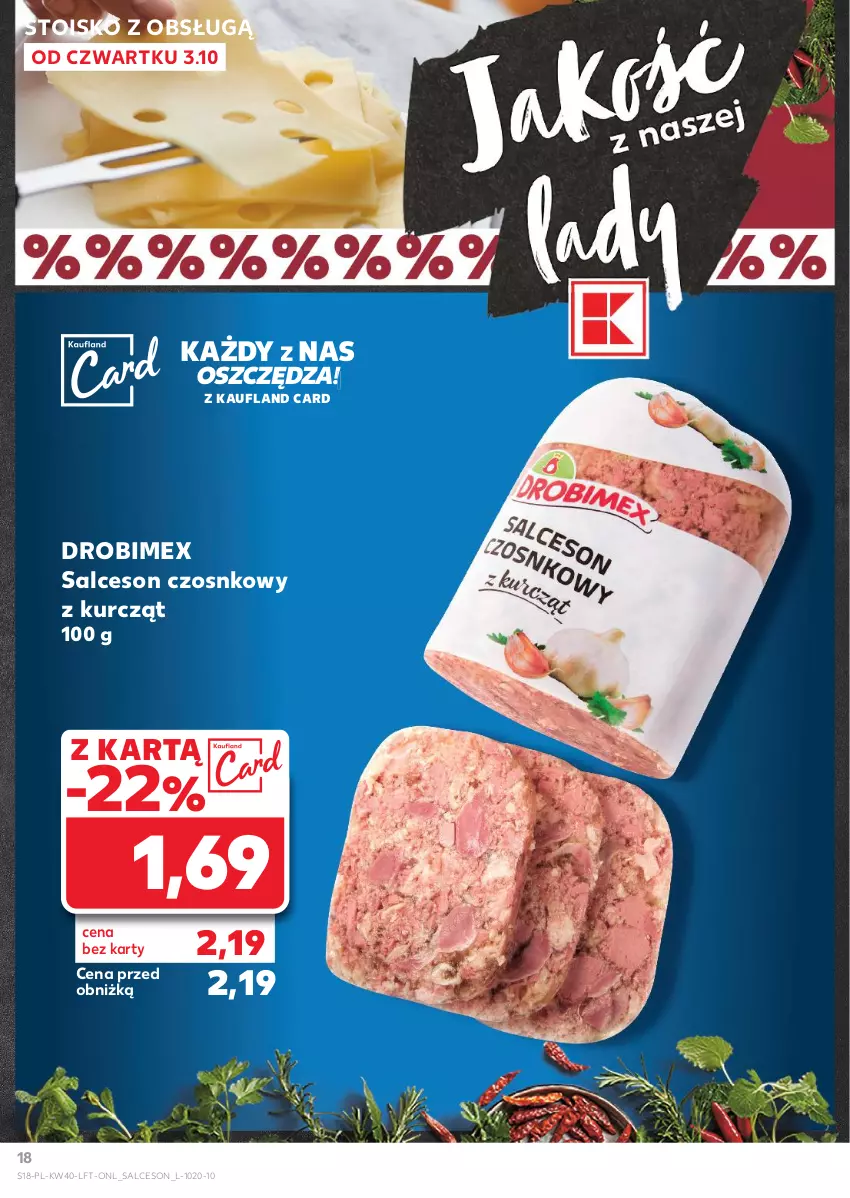 Gazetka promocyjna Kaufland - Gazetka tygodnia - ważna 03.10 do 09.10.2024 - strona 18 - produkty: Drobimex, Salceson