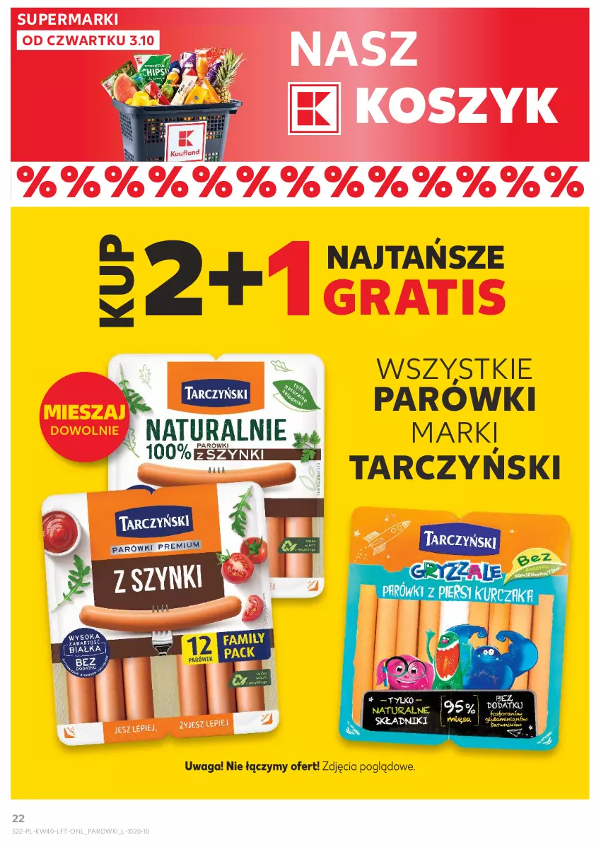 Gazetka promocyjna Kaufland - Gazetka tygodnia - ważna 03.10 do 09.10.2024 - strona 22 - produkty: Gra, Kosz, Parówki, Tarczyński, Waga