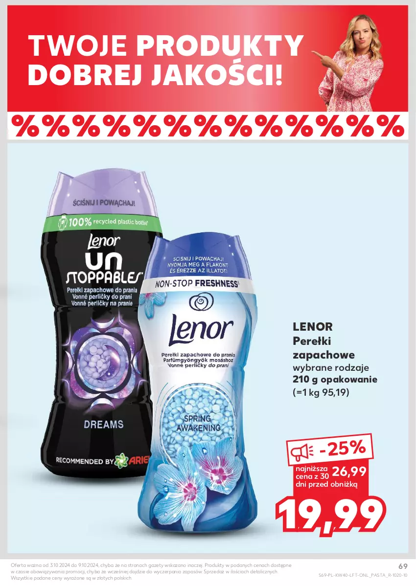 Gazetka promocyjna Kaufland - Gazetka tygodnia - ważna 03.10 do 09.10.2024 - strona 69 - produkty: Lenor, Perełki zapachowe