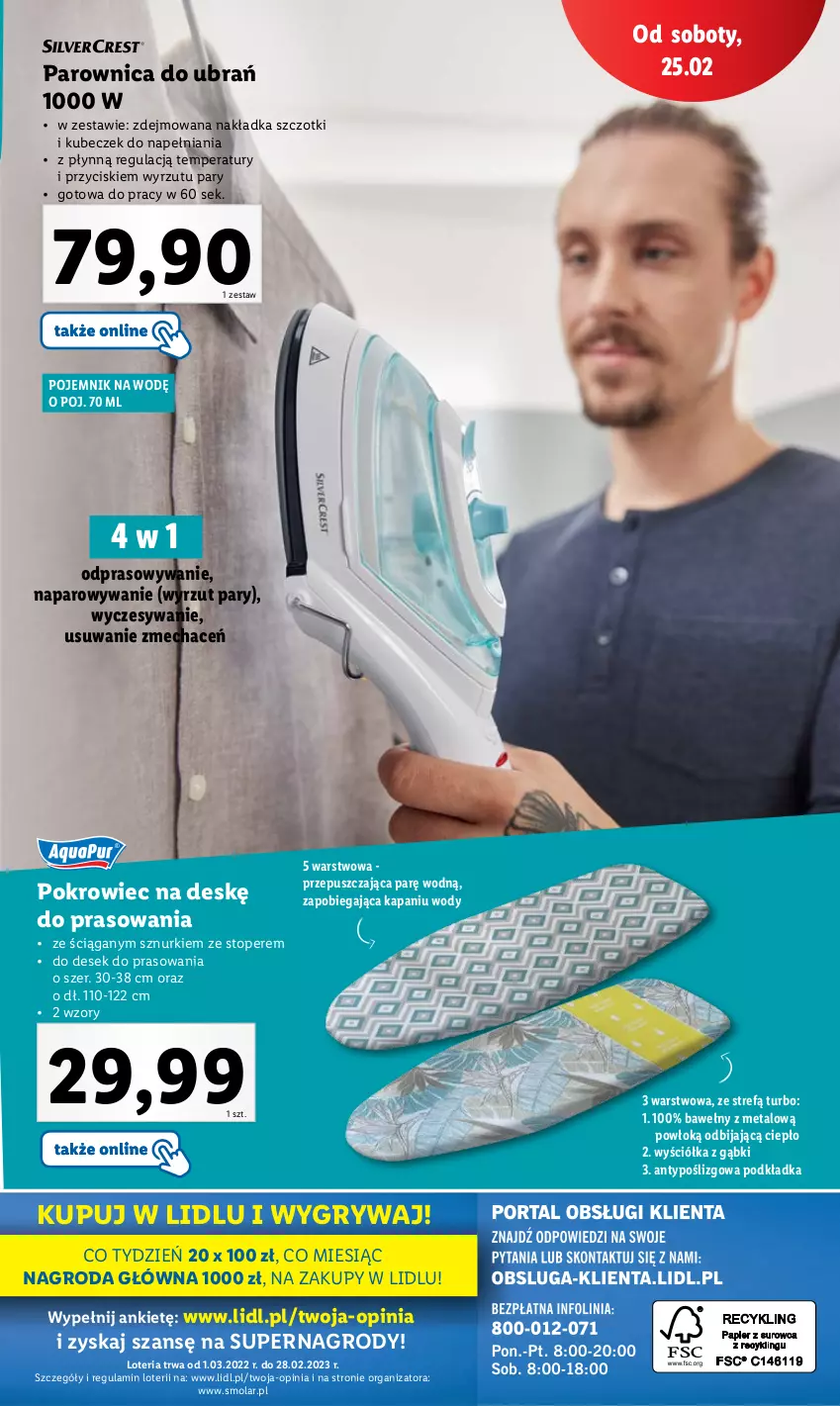 Gazetka promocyjna Lidl - GAZETKA - ważna 20.02 do 25.02.2023 - strona 45 - produkty: Gry, Mola, Parownica, Podkład, Podkładka, Pojemnik, Pokrowiec, Pokrowiec na deskę, Top