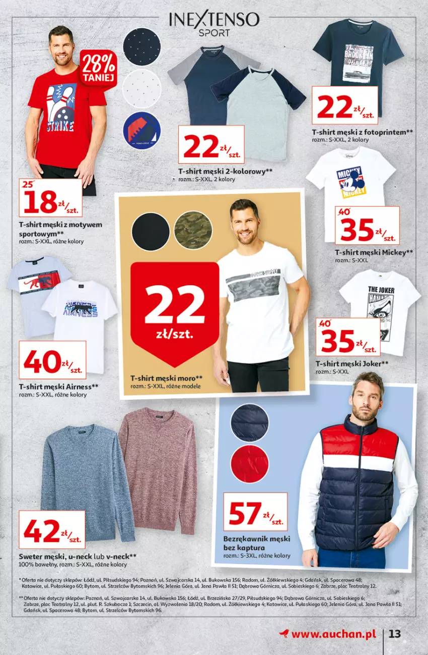 Gazetka promocyjna Auchan - Rysuje się słodka przekąska Hipermarkety - ważna 12.08 do 18.08.2021 - strona 13 - produkty: Acer, Cars, Por, Sport, Sweter, T-shirt, Top