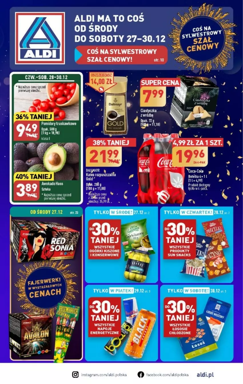 Gazetka promocyjna Aldi - ważna 27.12 do 30.12.2023 - strona 1 - produkty: Koc, Ser, Sok, Sos