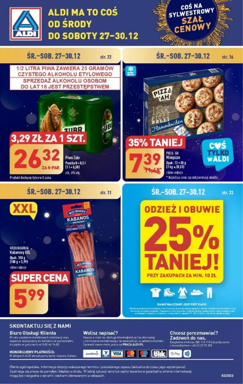 Gazetka promocyjna Aldi - ważna 27.12 do 30.12.2023 - strona 29 - produkty: Kabanos, O nas, Por