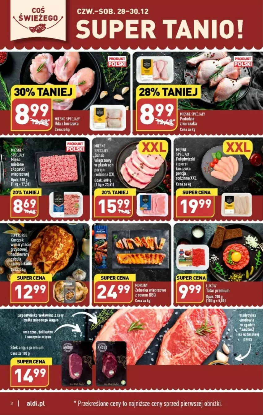 Gazetka promocyjna Aldi - ważna 27.12 do 30.12.2023 - strona 34 - produkty: Mięsne specjały, Mięso, Stek, Szyny, Tera